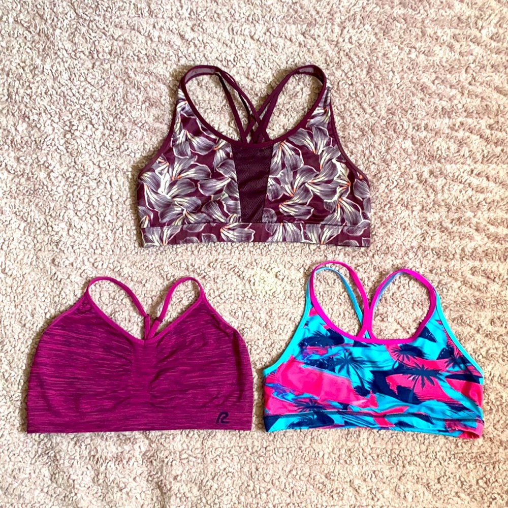 XL Sports Bra Bundle in Purples & Pinks